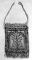 Pouch, glass, silk, linen, French